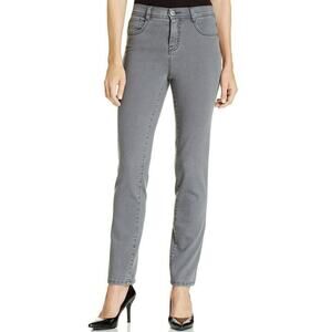 Style & Co Slim-Leg Jeans High Rise Tummy-Control Panel Pockets Gray Size 18W
